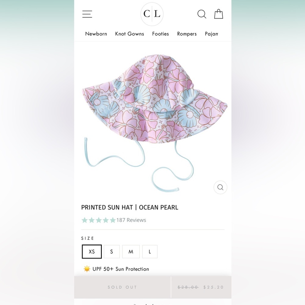 Cayden Lane PRINTED SUN HAT | OCEAN PEARL